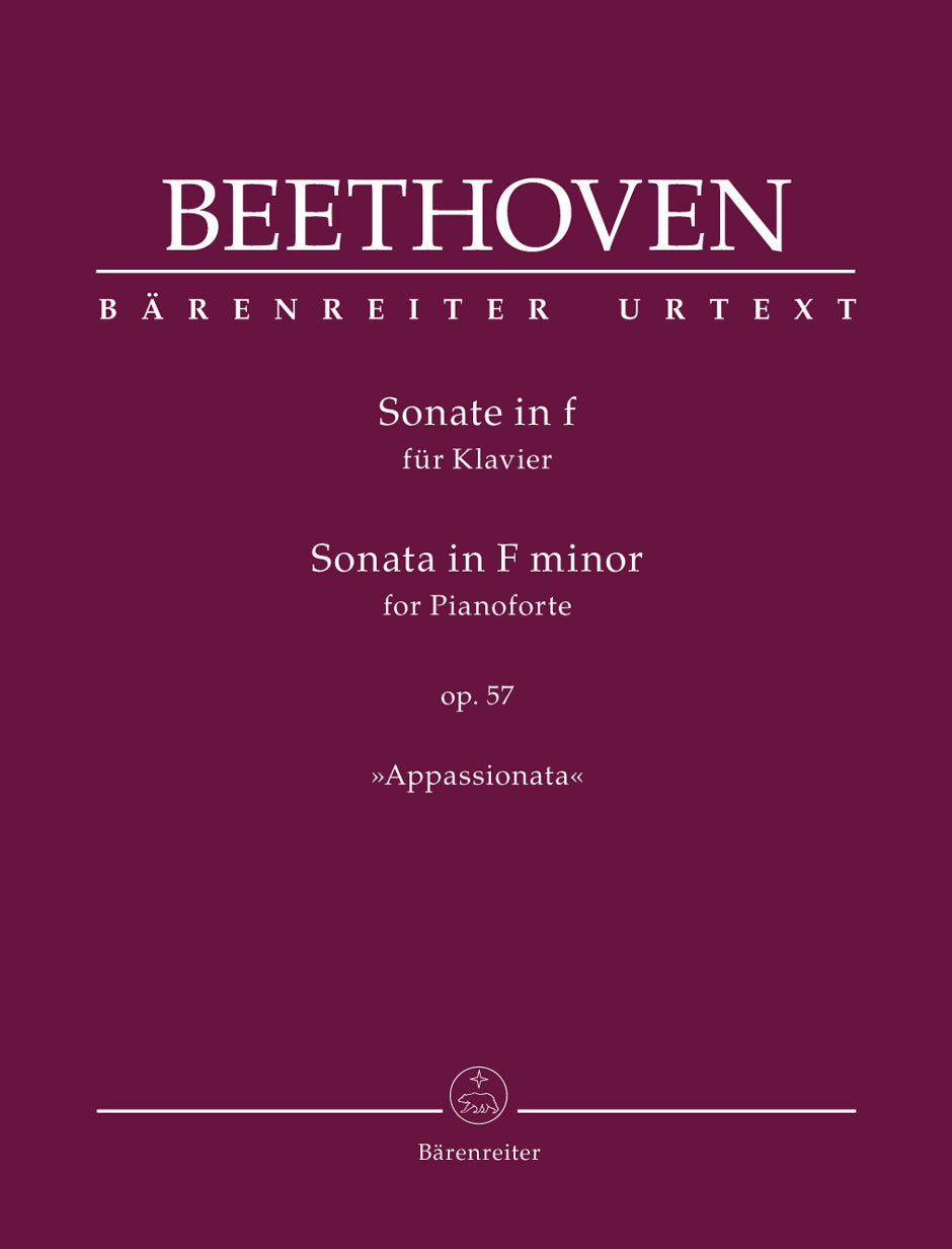 Beethoven Piano Sonata in F Minor Op. 57 Appasionata - Beethoven Ludwig van Del Mar Jonathan Barenreiter BA10852