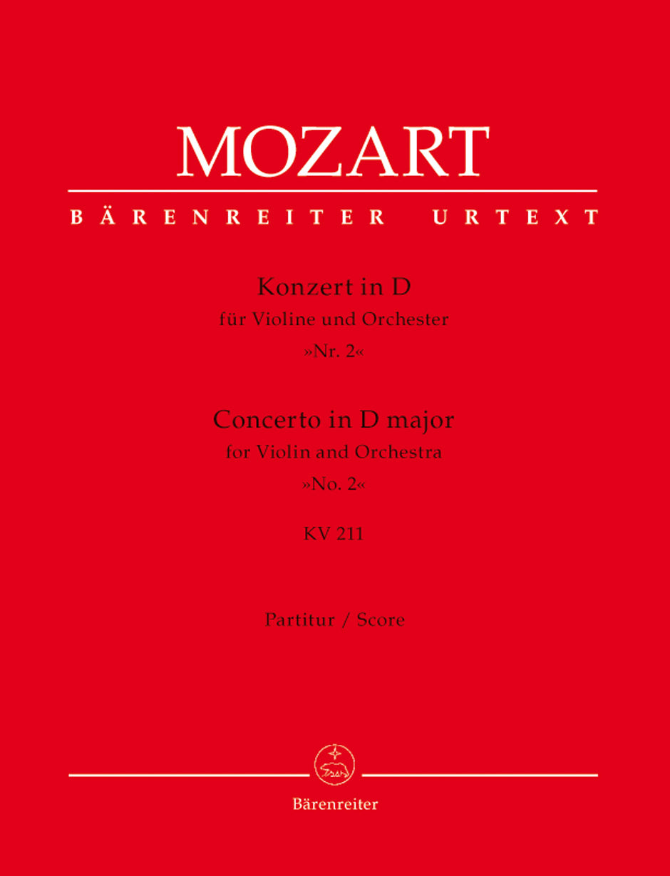 Violin Concerto No 2 in D major K 211 Full Score