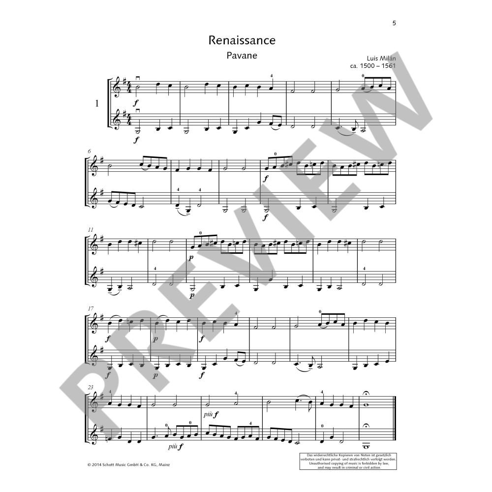 Duets for Fun - 2 Violins arranged by Mohrs Schott ED23342