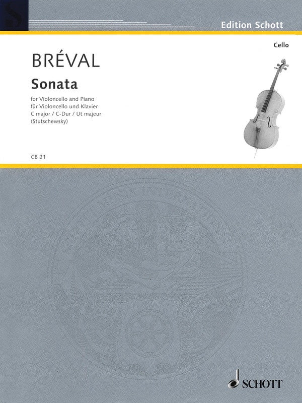 Breval - Sonata Cmaj from Op40 - Cello/Piano Accompaniment edited by Stutschewsky Schott CB21