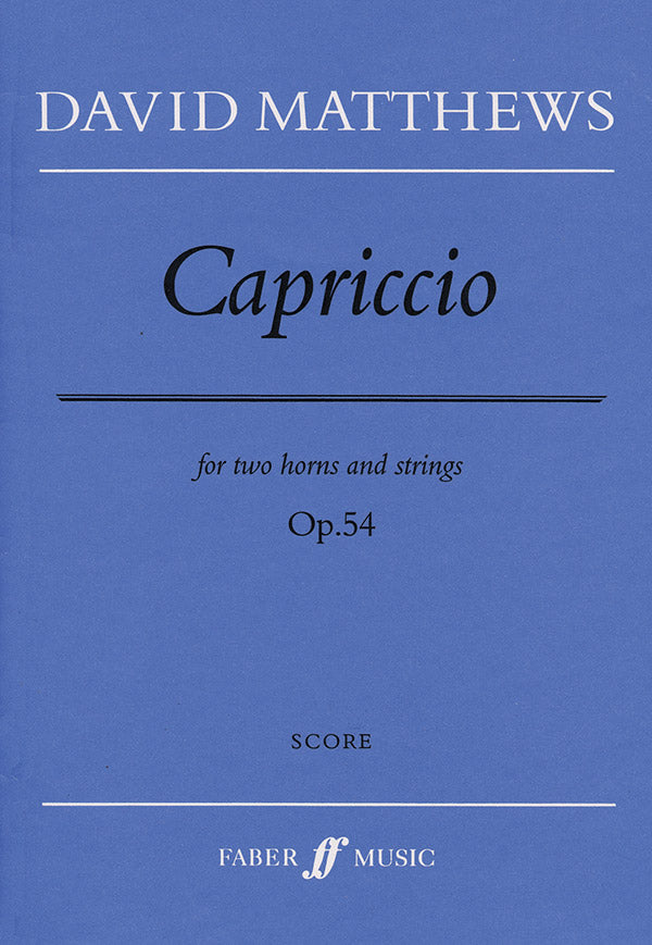 CAPRICCIO OP. 54 (2 HORNS & STRINGS) (FULL SCORE) - Faber 0571518311