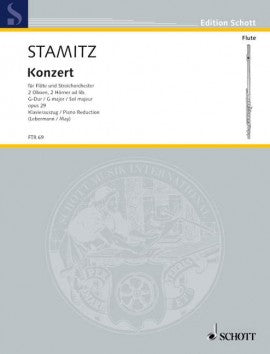 Stamitz - Concerto G Op29 - Flute/Piano Accompaniment Schott Music FTR69