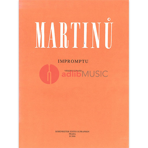 Martinu Impromptu for Violin and Piano