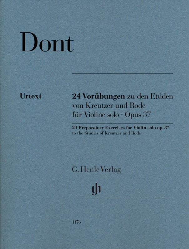 Dont 24 Preparatory Exercises for Violin Op 37