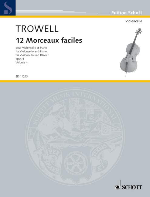 12 Morceaux Faciles Op 4 Book 4 Cello/Piano