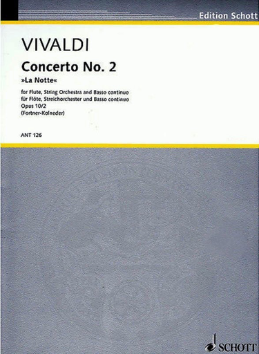 Vivaldi - Concerto #2 Gmin Op10/2 (La Notte RV439/PV342) - Flute/Treble Recorder/Piano Accompaniment Schott FTR80