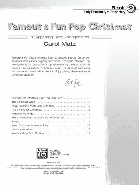 Famous & Fun Pop Christmas Book 2