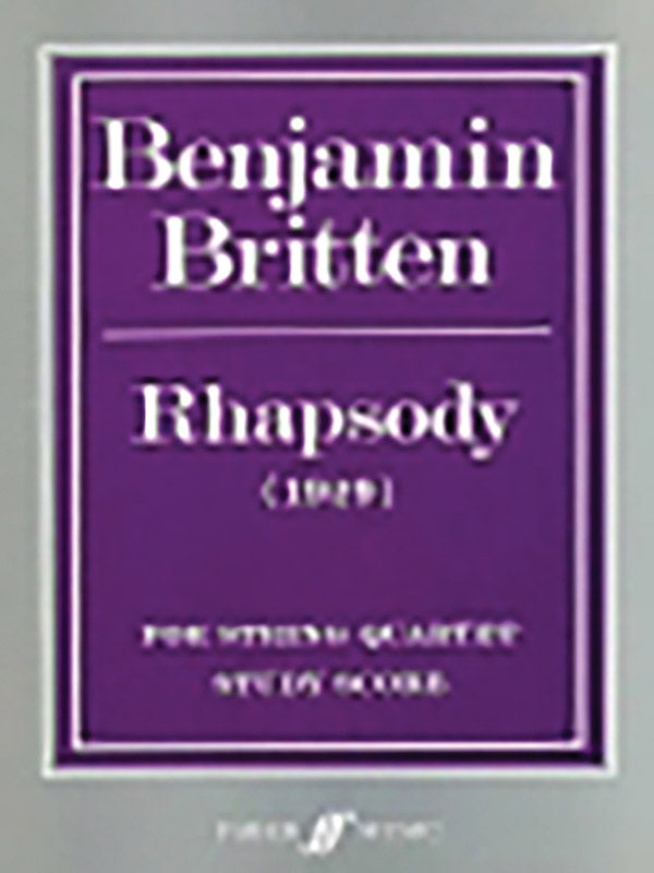 RHAPSODY FOR STRING QUARTET (SET OF PARTS) - Faber 0571510108