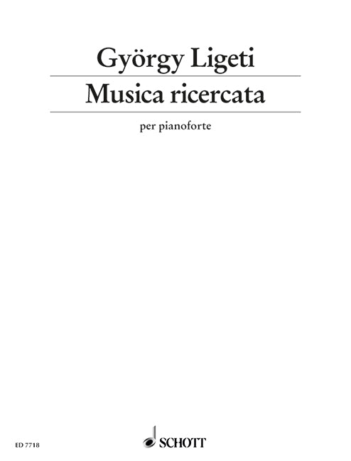 Musica Ricercata for Piano Solo