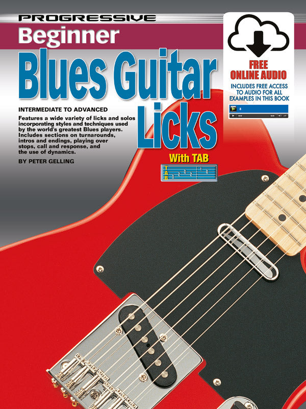 Progressive Beginner Blues Guitar Licks Book/OA