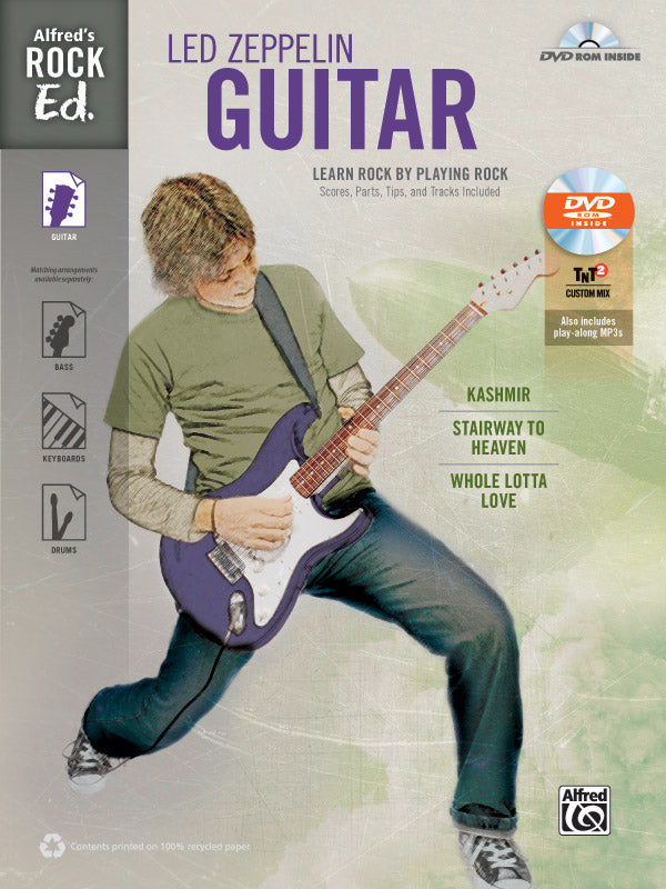 ALFRED ROCK ED LED ZEPPELIN GTR TAB BK/DVDROM
