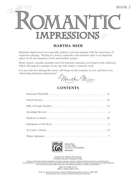 Romantic Impressions Book 3 Piano Solo