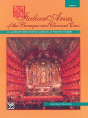 ITALIAN ARIAS OF BAROQUE & CLASSICAL MEDIUM BK