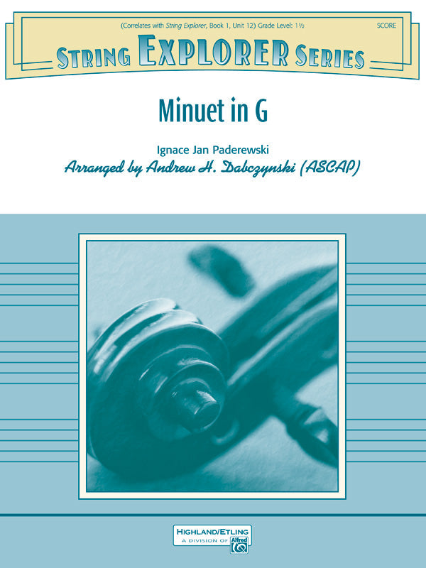 MINUET IN G SO PADEREWSKI JAN