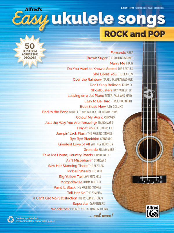 Alfreds Easy Ukulele Songs Rock and Pop