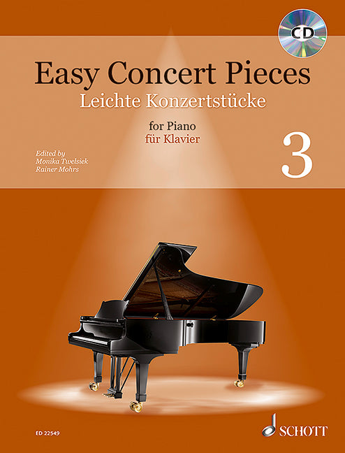 Easy Concert Pieces for Piano Book 3 Book/CD - Various Twelsiek Monika