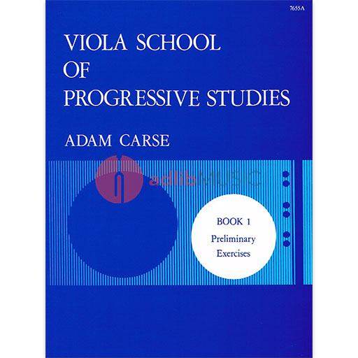 Viola School of Progressive Studies Book 1 - Preliminary Exercises - Adam Carse - Viola Stainer & Bell Viola Solo