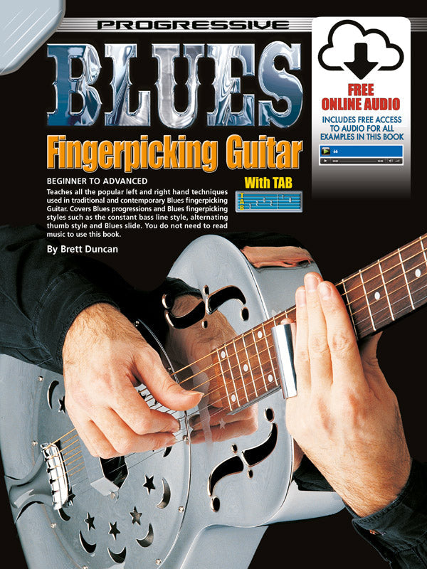 Progressive Blues Fingerpicking Guitar Bk/OA