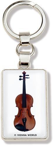 Violin Keyring Metal with White Background