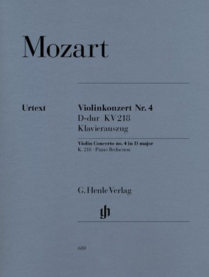 Mozart - Violin Concerto #4 Dmaj K218 - Violin/Piano Accompaniment Henle HN680