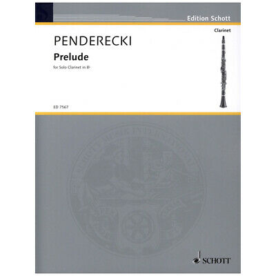 Penderecki - Prelude 1987 - Clarinet Schott ED7567