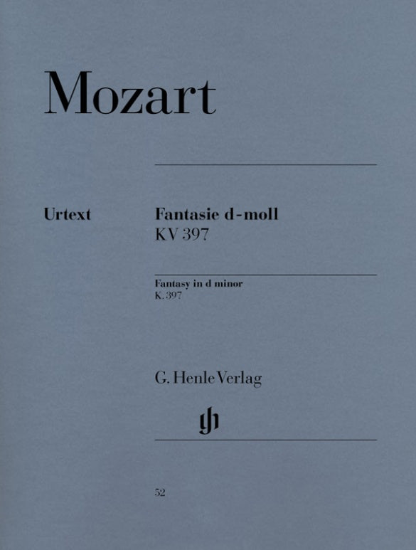 Fantasy in D Minor K 397 Piano Solo
