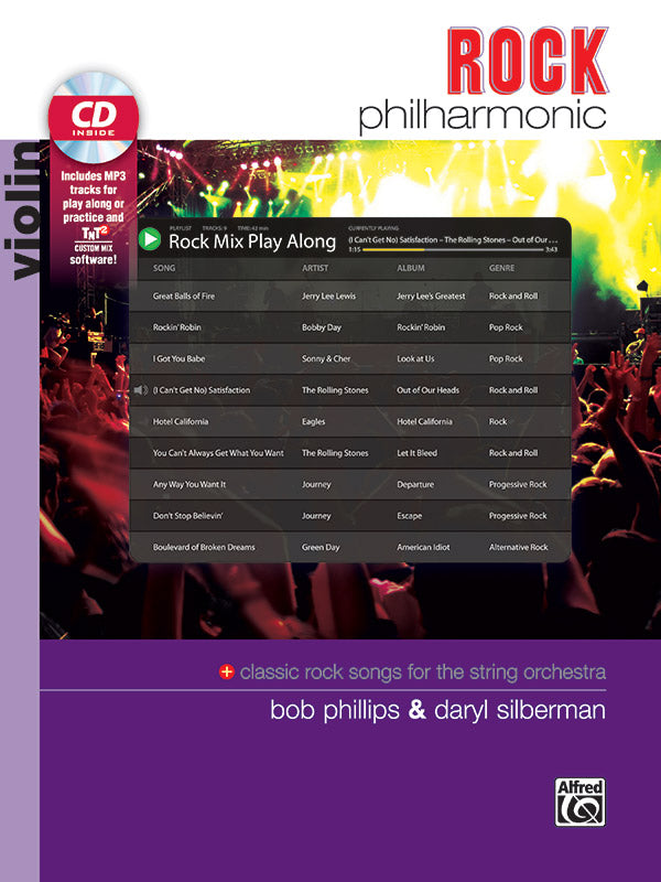 Rock Philharmonic Violin Bk/CD String Orch Method Phillips Silberman Alfred