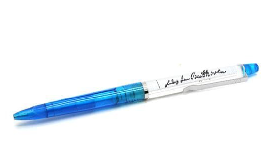 Beethoven Ballpoint Pen Moving Hands up Piano Keyboard Blue