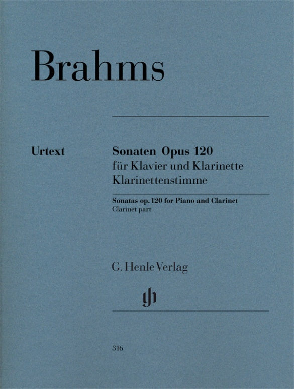 Clarinet Sonata Op 120 Nos 1 and 2 Clarinet Part