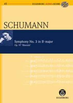 Symphony No 3 Rhenish Study Score Bk/Cd