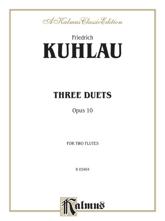 Three Duets Opus 10 for Two Flutes