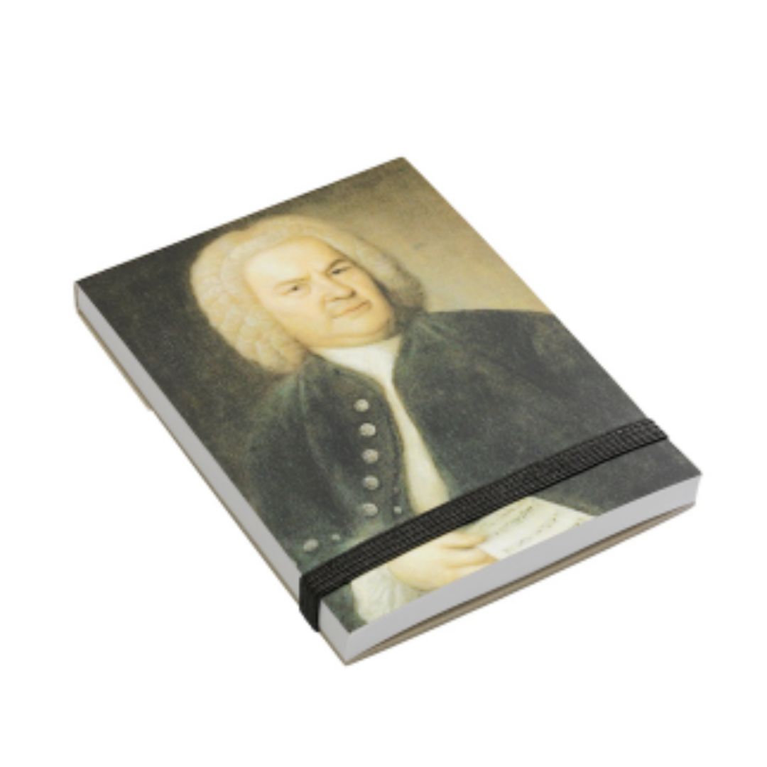 Bach Portrait Pocket Notepad with Elastic Band