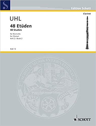 Uhl - 48 Studies Book 2 - Clarinet Solo Schott KLB13