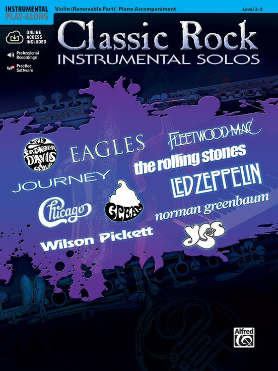 Classic Rock Instrumental Solos Violin Bk/Cd