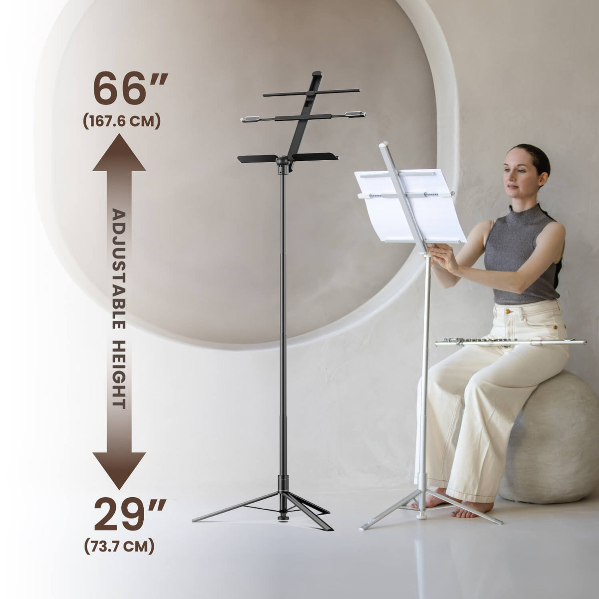 KraftGeek Capsule Music Stand Concerto Combo Black