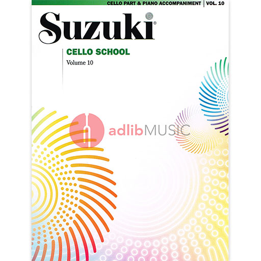 Suzuki Cello School Book/Volume 10 - Cello/Piano - International Edition Summy Birchard 0366S