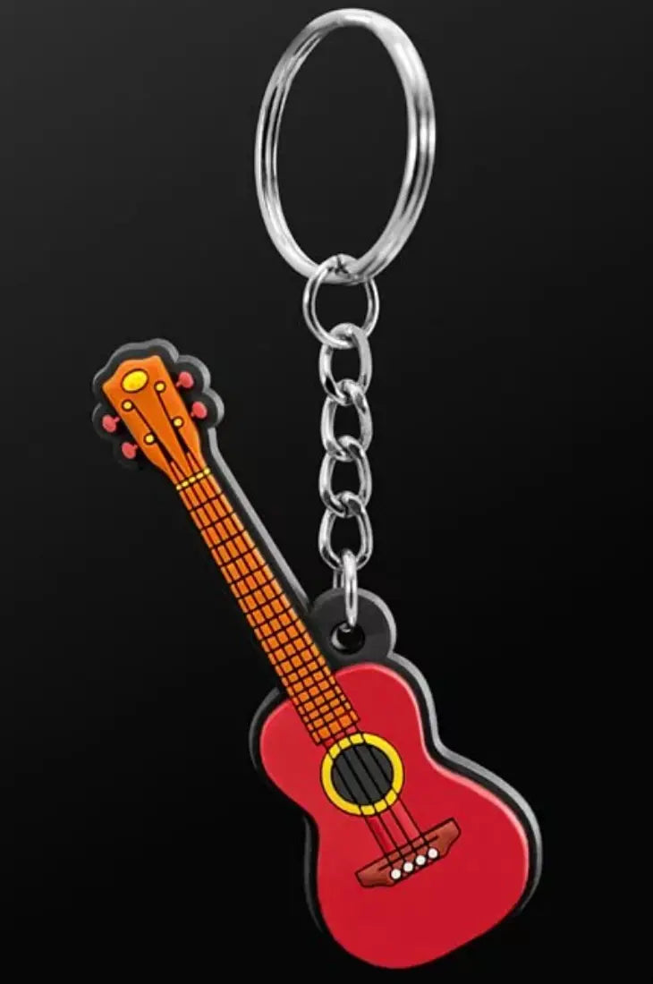 Musician Designer Ukulele Brown Keyring