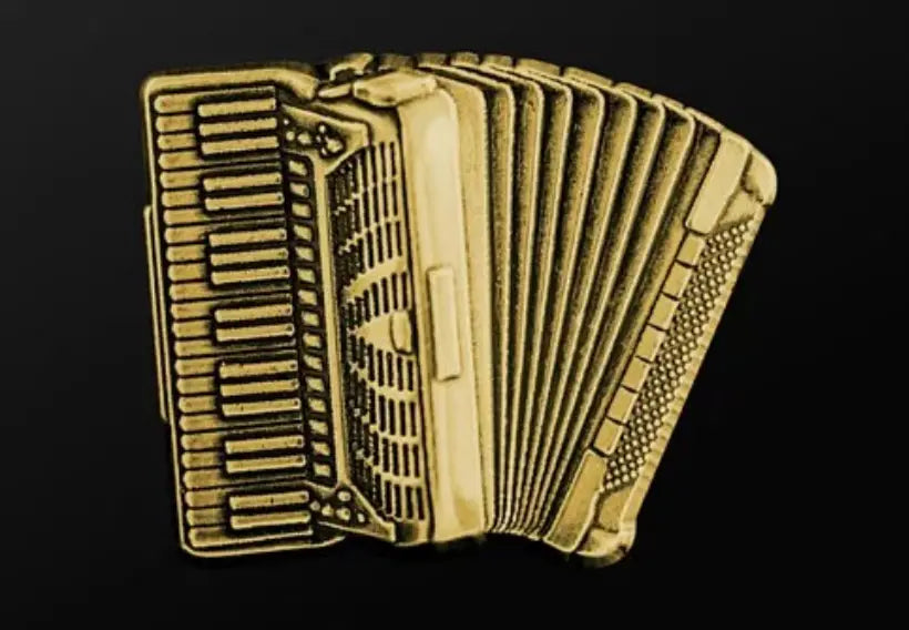 Musician Designer Accordion Pin Gold