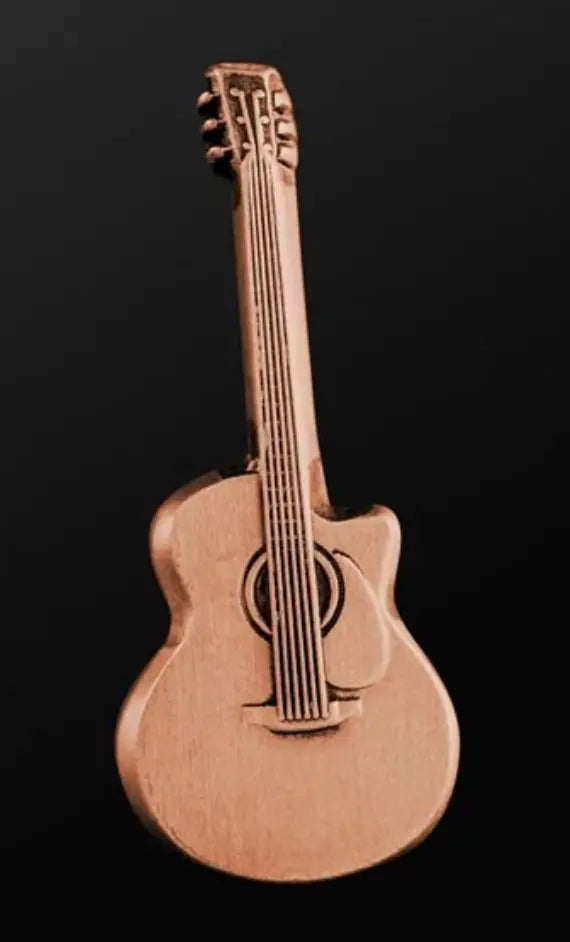 Musician Designer Acoustic Guitar Pin Copper