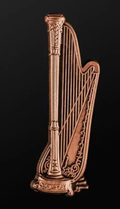 Musician Designer Harp Pin Copper
