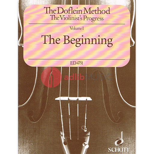 The Doflein Method Volume 1 - The Beginning - Violin - Elma Doflein|Erich Doflein - Schott Music