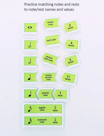 Wilbecks Match Up Magnets Note Value & Rhythms