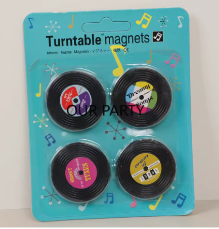 Vinyl Record Magnets Pack of Four