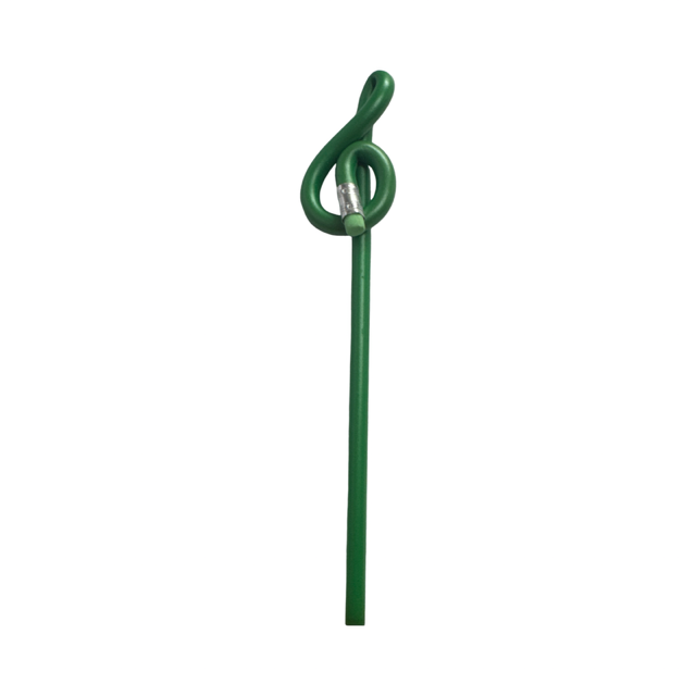 Bentcil Treble Clef Pencil Green with Eraser