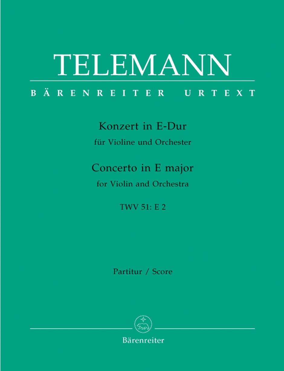 VIOLIN CONCERTO IN E TWV51:E2 FULL SC
