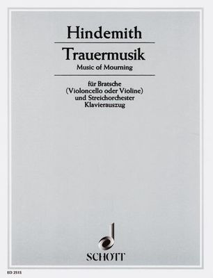 Trauermusik Music Of Mourning Viola/Piano