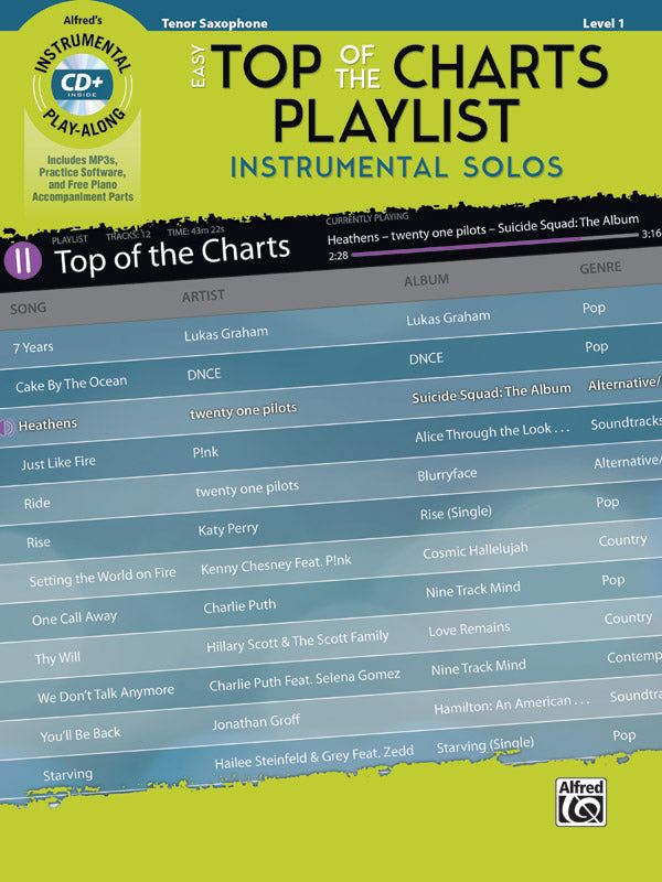 Easy Top of the Charts Playlist Tsax Bk/CD