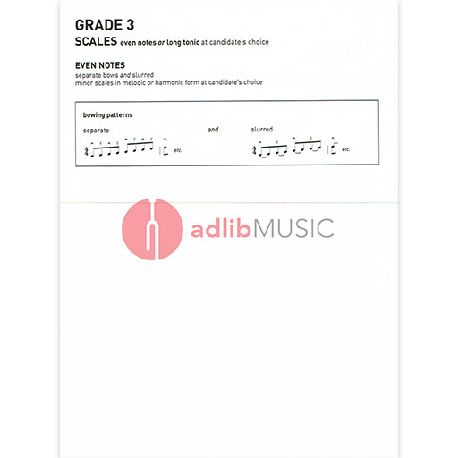 Violin Scales & Arpeggios, ABRSM Grade 3 - from 2012