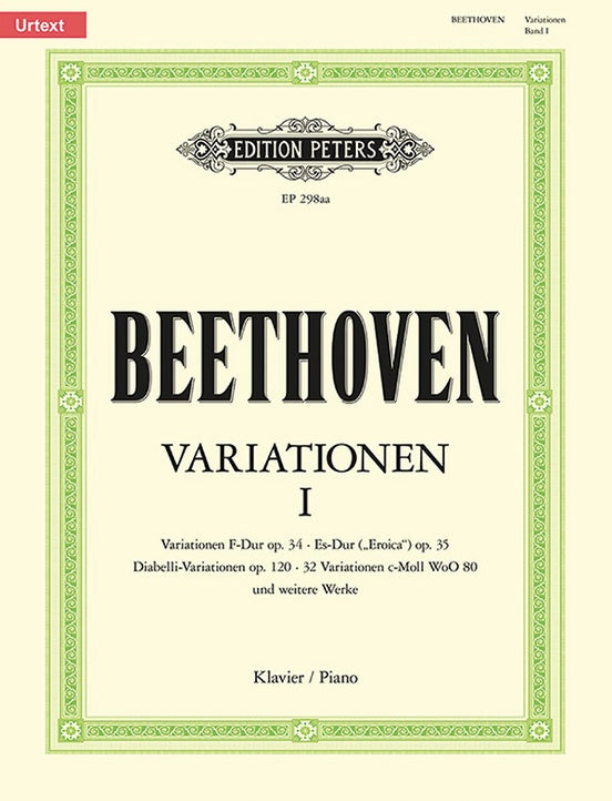 VARIATIONS COMPLETE VOL 1 PNO - BEETHOVEN (URTEXT/HAUSCHILD) - PETERS P298AA