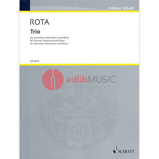 TRIO FOR CLARINET, CELLO & PNO - ROTA, N - SCHOTT